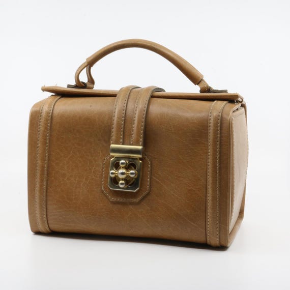 Vintage Woman Purse Bag Brown Leather