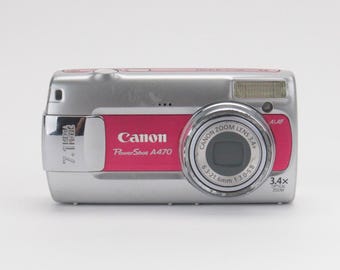 Canon Powershot A470 rossa (presenta segni di usura)