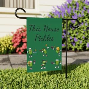 Pickleball Garden Banner: Double-Sided Outdoor Wall Decor