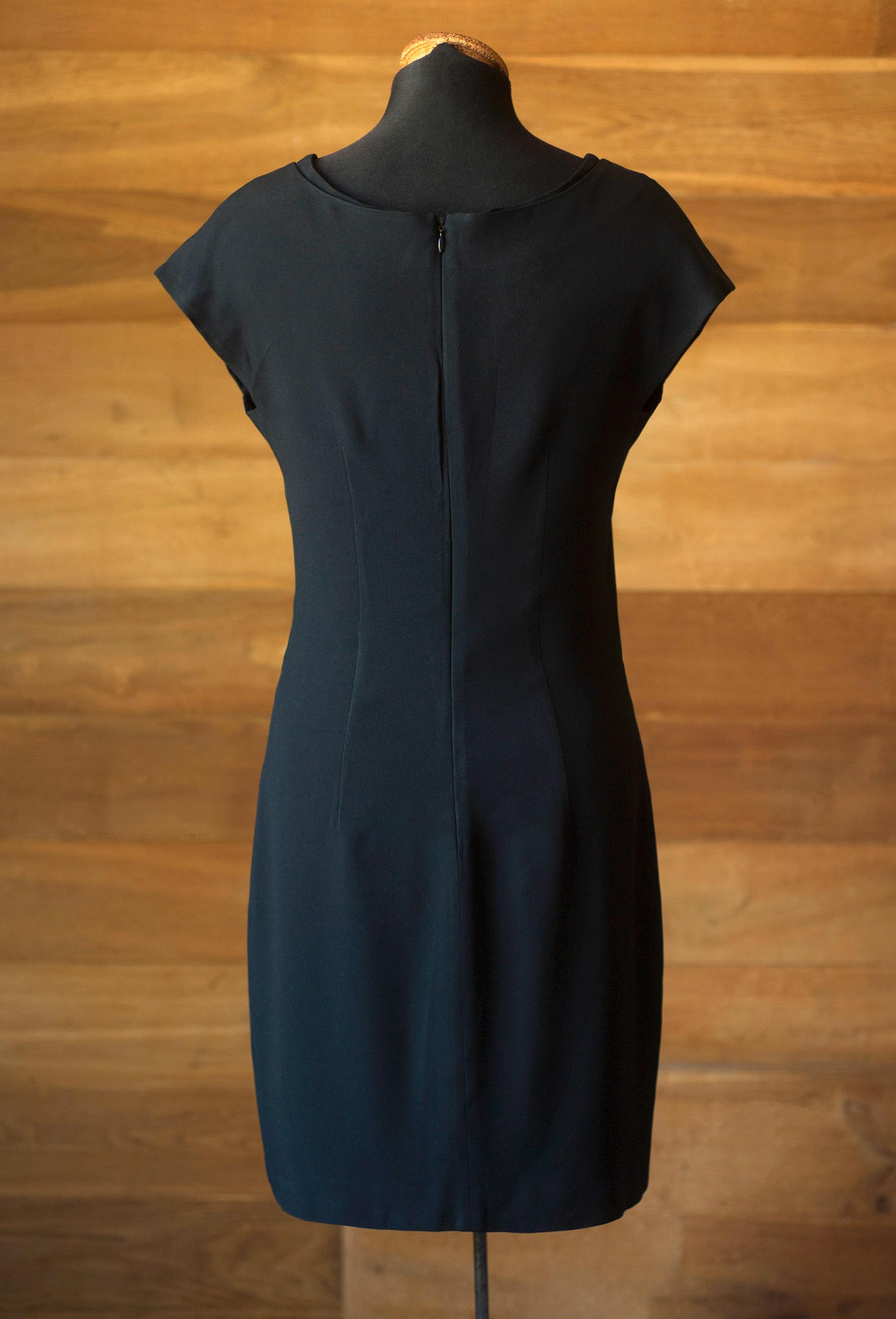 エンポリオ アルマーニ レディース ブラック ミニ カクテルドレス