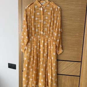 Beige silk vintage dress Balenciaga, size XL