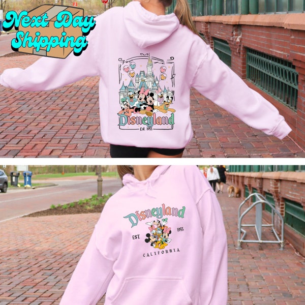 Disney Sweatshirt, Disneyland California Est. 1955 Sweatshirt, Disneyworld Trip, Disney Sweatshirt, Magical Castle Hoodie, Matching Family