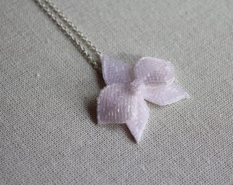 Transparante roze orchideebloemhangerketting