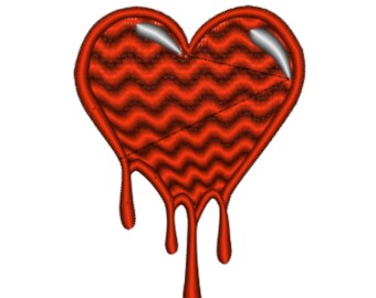 Melting Heart Machine Embroidery Design Heart Cute Embroidery Machine Design Download Heart Embroidery Heart Design Love Symbol Stitch File