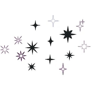 Mini Stars Embroidery Bundle With Small Stars Embroidery Designs For Embroidery Machine Cute Star Designs Machine Embroidery File Starscape