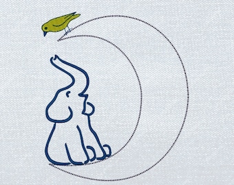 Kids Elephant Embroidery Design Elephant Machine Embroidery Design For Toddler Embroidery File Elephant Cute Animal Design For Toddler dst +