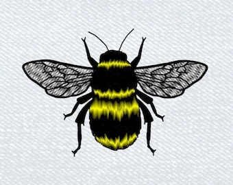 Cute Bee Embroidery Design Bee Machine Embroidery Design Bee Embroidery File Insect Embroidery Design Bumble Bee dst Bee pes Bee exp Bee jef