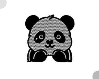 Cute Baby Panda Embroidery Machine Design Panda Bear Embroidery Design Cute For Machine Embroidery Animals Baby Panda Stitch File For Kids