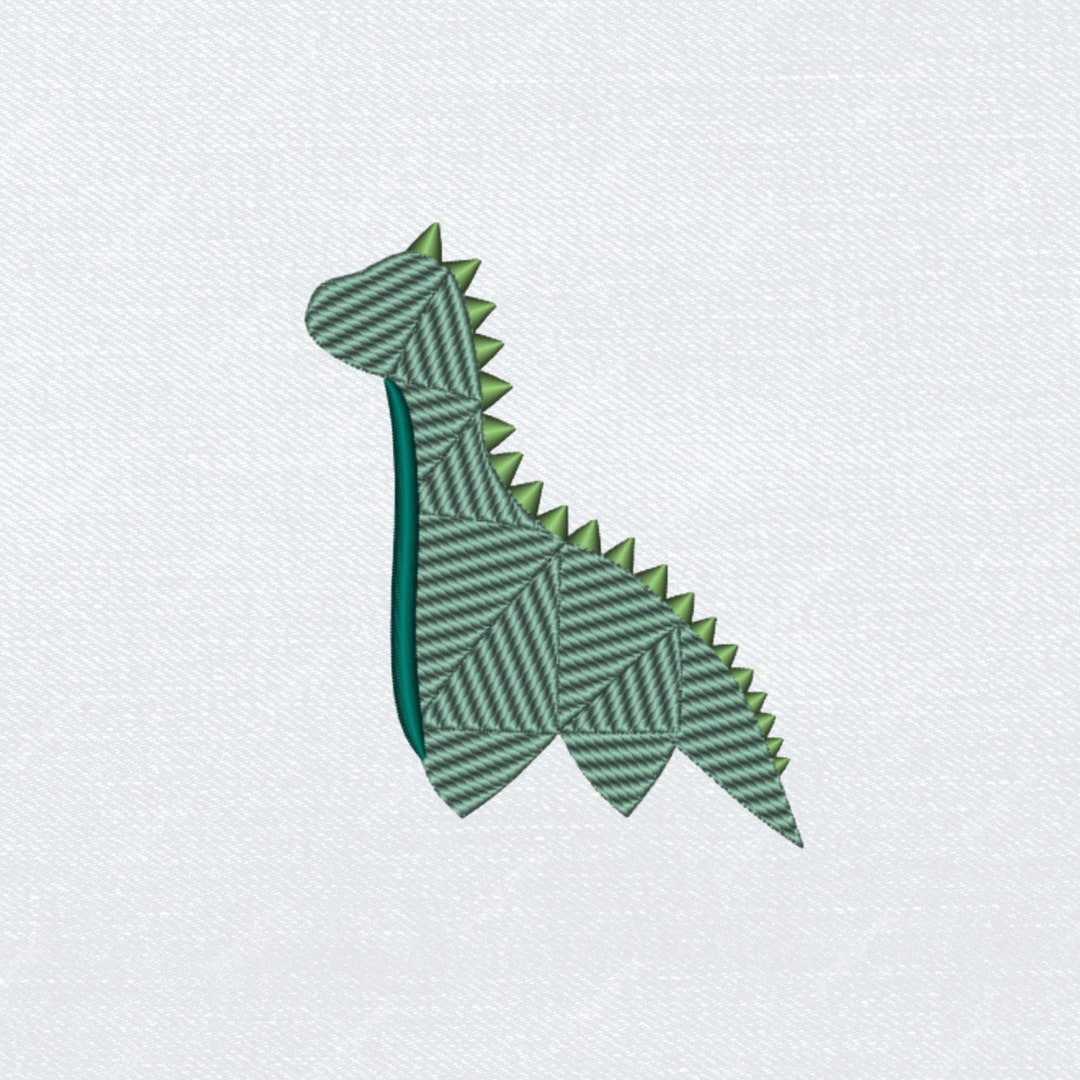 Cute Dino Embroidery Design Dinosaur Machine Embroidery File Simple ...