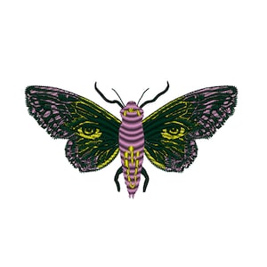 Fantasy Butterfly Machine Embroidery Design Moth Machine Embroidery Design Fantasy Embroidery File Moth Embroidery Design Butterfly Dark