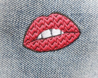 Womans Lips Embroidery Design For Machine Embroidery Lips File Kiss Embroidery Stitch File For Embroidery Machine Mouth Stitch Design 