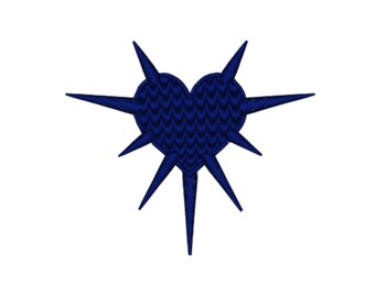 Heart With Spikes Machine Embroidery Design Heart Trendy Machine Embroidery Designs Studded Heart Embroidery Design Trendy
