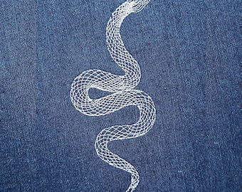 Simple Snake Embroidery Design Snake Machine Embroidery Design Snake Machine Embroidery File Serpent Embroidery Design Serpent Minimalistic