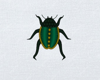 Beetle Embroidery Design Beetle Machine Embroidery Design Insect Embroidery Design Bug Embroidery File Scarab Embroidery Design Beetle dst