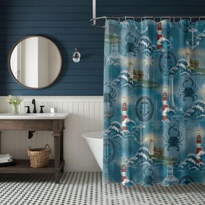 Nautical shower curtains discount