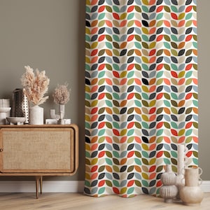 Bunte Boho Fenster Vorhänge, Vorhänge für Retro Dekor, Abstrakte Blume gemusterte Wohnzimmer Vorhang, Gedruckt Schlafzimmer Zimmer Fenster Vorhänge
