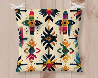 HGOD DESIGNS Federa Per Cuscino 45x45 Cm, Stile Messicano A Righe Arcobaleno, Tessuto Cotone E Lino, Chiusura Nascosta