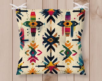 HGOD DESIGNS Federa Per Cuscino 45x45 Cm, Stile Messicano A Righe Arcobaleno, Tessuto Cotone E Lino, Chiusura Nascosta