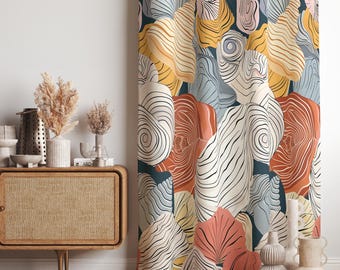 Abstract Art Window Curtain: Modern Home Decor, Blackout Drapes