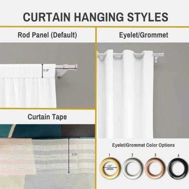 a diagram of curtain hanging styles