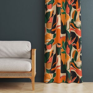 Colorful Curtains, Abstract Drapes, Modern Window Treatments, Living Room Curtains, Blackout Option, Custom Size, Home Decor Window Curtains