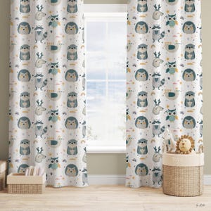 Window Treatments, Cute Animal Curtains, Nursery Drapes, Kids Room Decor Window Curtains, Home Gift, Blackout Option, Custom Size Curtains