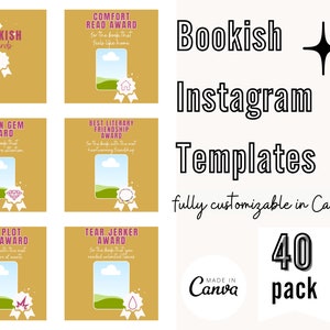 Social Media Planner, Reading Tracker, Book Instagram Templates, Book ...