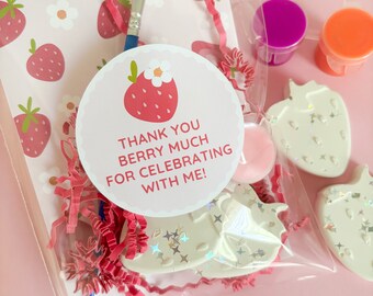 Painting Party Favors Painting Kits Art for Kids DIY Crafts Strawberry Theme Party Favors Berry First Party Favors Plaster Paint Kits