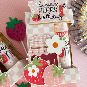 Strawberry Party Favor Strawberry Birthday Party Favor Strawberry Baby Shower Berry First Birthday Strawberry Party Decor Sweet One Set of 6