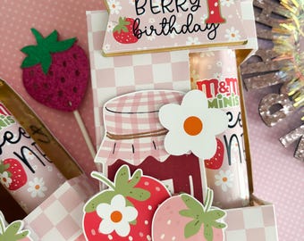 Strawberry Party Favor Strawberry Birthday Party Favor Strawberry Baby Shower Berry First Birthday Strawberry Party Decor Sweet One Set of 6