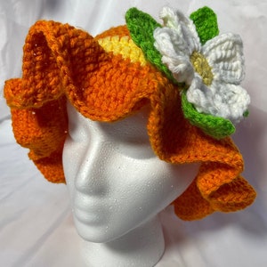 Orange Blossom Inspired Crochet Hat+Orange Bag