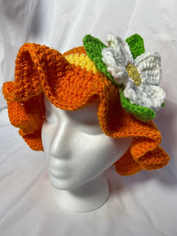 Orange Blossom Inspired Crochet Hat+orange Bag - Etsy