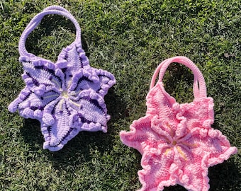 Bolso de lirio de ganchillo: bolso de flores hecho a mano