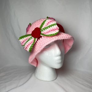 Strawberry Shortcake Inspired Crochet Hat