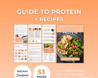 Protein Guide Canva Template: High-Protein Recipes (Digital Download)