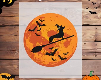 Halloween Dachshund Shirt DTF Transfers,Wiener Dog Ready To Press