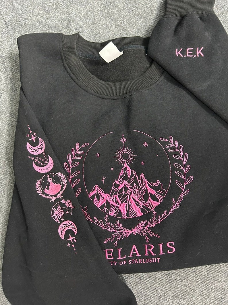 Velaris Embroidered Sweatshirt The Night Court Velaris City of Starlight Sweater Acotar shirt, SJM sweater, City of Starlight, ACOTAR Shirt Bild 5