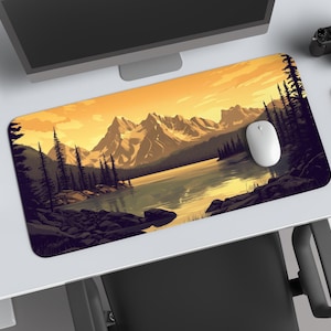 Scenic Mountain Desk Mat - Nature-Inspired Office Decor, Perfect Gift for Nature Lovers, Quality Desk Pad, Mountain Landscape