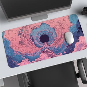 Anime Desk Mat - Kawaii Clouds Gaming Mouse Pad, Large Desk Mat, Cute Desk Pad, Desk Accessories, Aesthetic Workspace