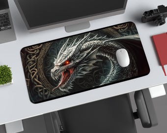 Gothic Dragon Desk Mat – Large Fantasy Gaming Mouse Pad