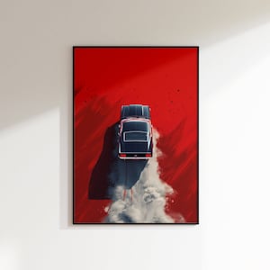 Travel Poster Wall Art Print - Vintage Muscle Car Poster - Retro Automotive Print Wall Art - Classic Car Decor for Home, Garage, or Man Cave