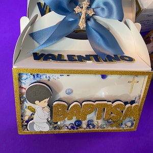 Baptism Gable Box Mi Bautizo Party Favor Primeira Comunhão Tema Confirmação Festa Decoração Confirmaccion Mi Primer Comunion Tema Candy Box
