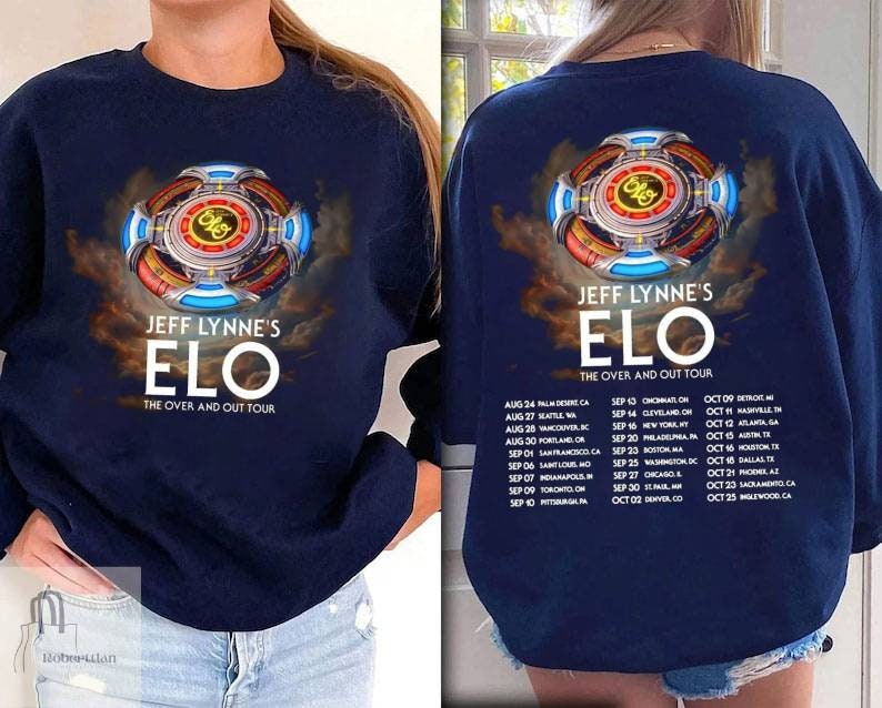 Jeff Lynne's ELO Shirt, The Over and Out Tour 2024 Shirt, Jeff Lynne's ELO Band Shirt