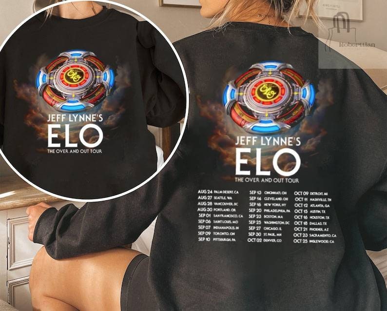Jeff Lynne's ELO Shirt, The Over and Out Tour 2024 Shirt, Jeff Lynne's ELO Band Shirt