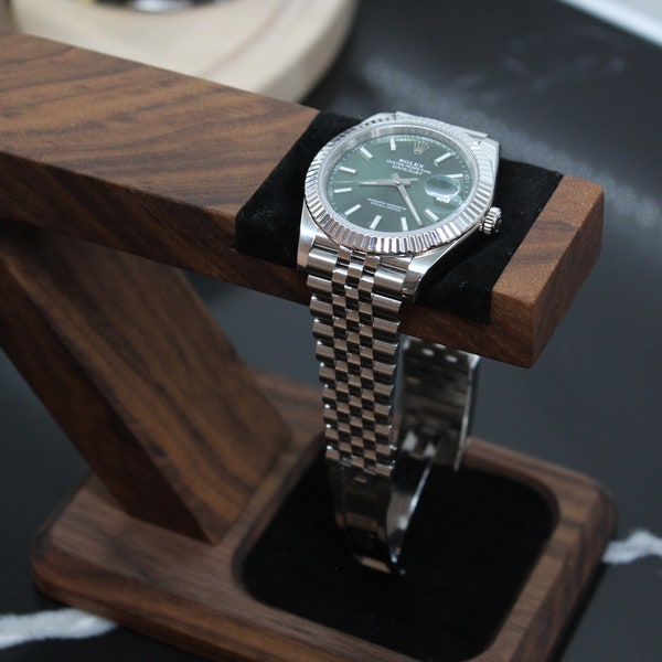 Wood Watch Stand and Jewellery Display – Black Walnut