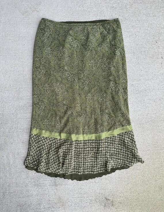 vintage 2000s y2k indie patterned midi skirt - image 8