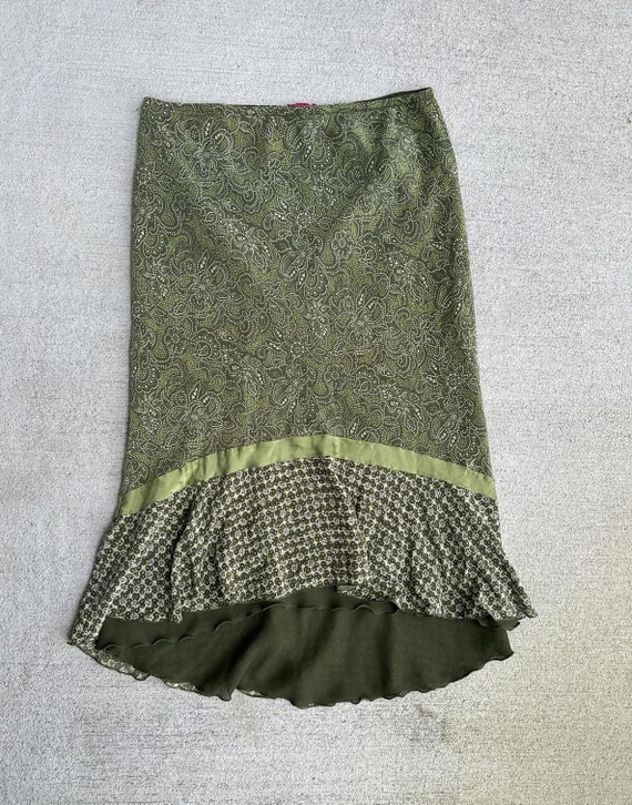 vintage 2000s y2k indie patterned midi skirt - image 9