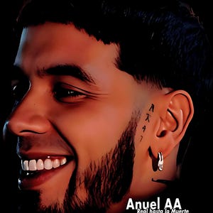 Affiche numérique ANUEL AA DTF Halftone Design PNG