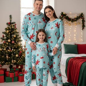 Family Long Sleeve Pajamas Set, Cute Christmas Pajamas Family, Holiday Matching Pajamas, Perfect Xmas Gift