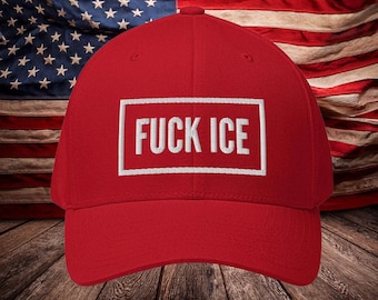 Fck ICE Embroidered Hat, Anti ICE Political Baseball Hat, No Human Is Illegal Classic Hat, Abolish ICE Unisex Cap, Immigrant Rights Cap